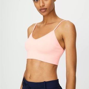 Wilfred ARITZIA Seamless Bra Top Light Pink Sz M/L